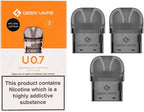 Geekvape U Cartridge 2ml Replacement Pods (Pack of 3) - 0.7 Ohm
