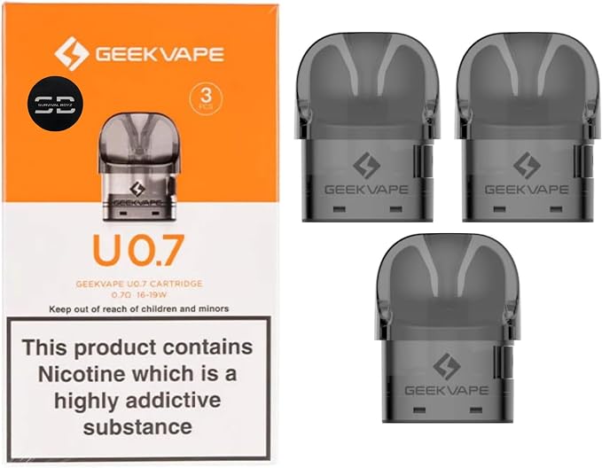 Geekvape U Cartridge 2ml Replacement Pods (Pack of 3) - 0.7 Ohm