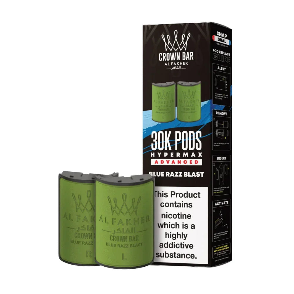 Al Fakher 30K Hypermax Prefilled Pods - Blue Razz Blast