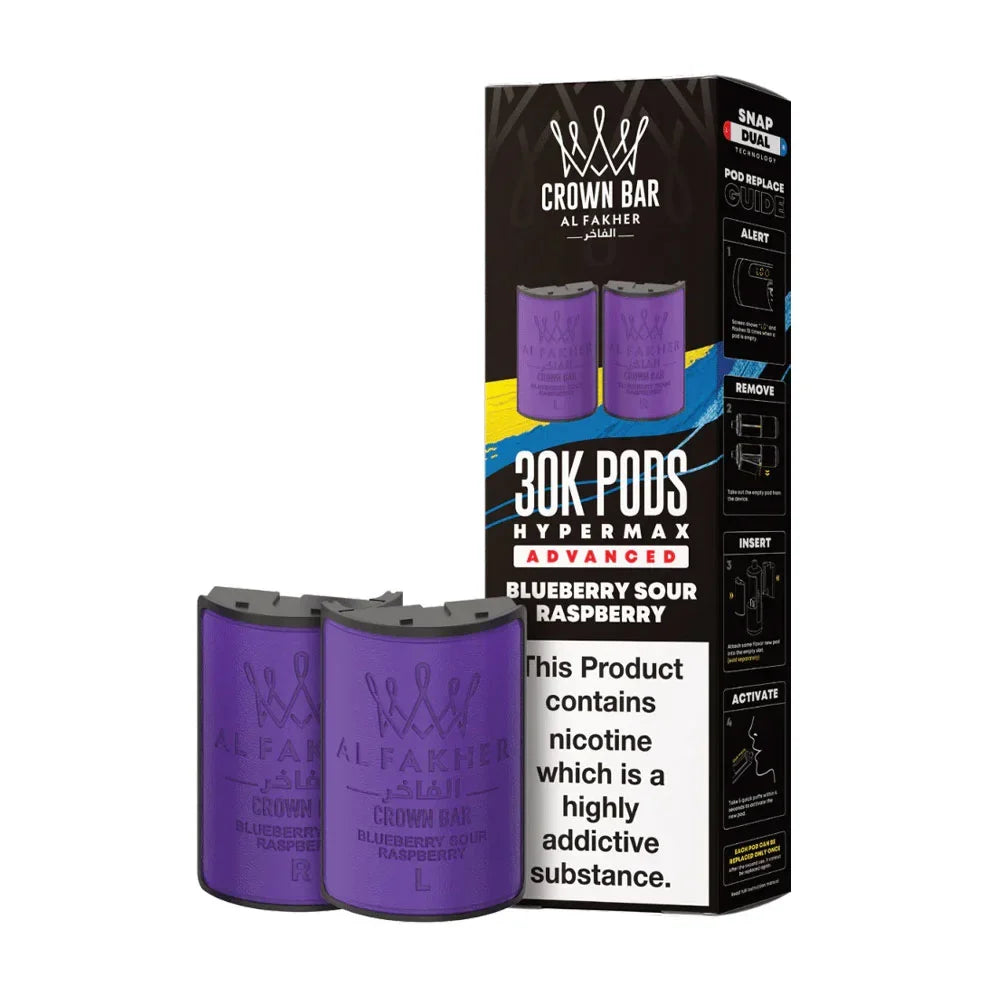 Al Fakher 30K Hypermax Prefilled Pods - Blueberry Sour Raspberry