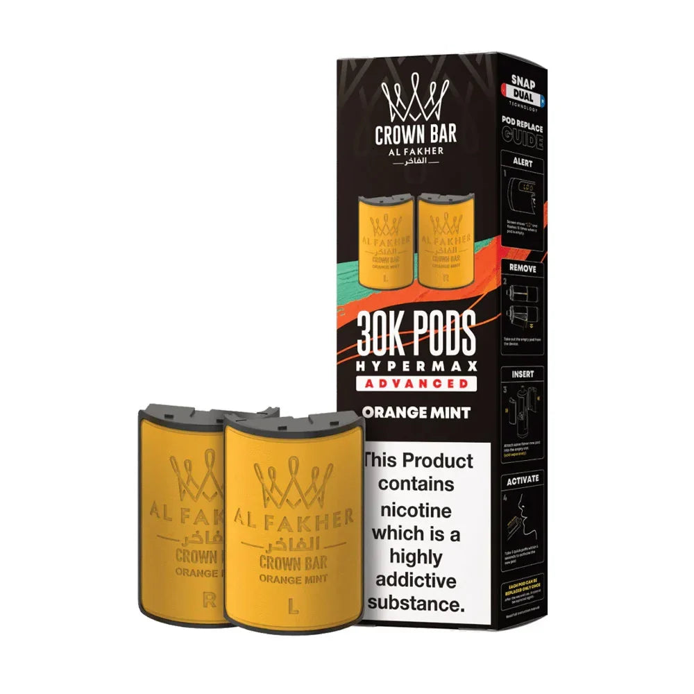Al Fakher 30K Hypermax Prefilled Pods - Orange Mint