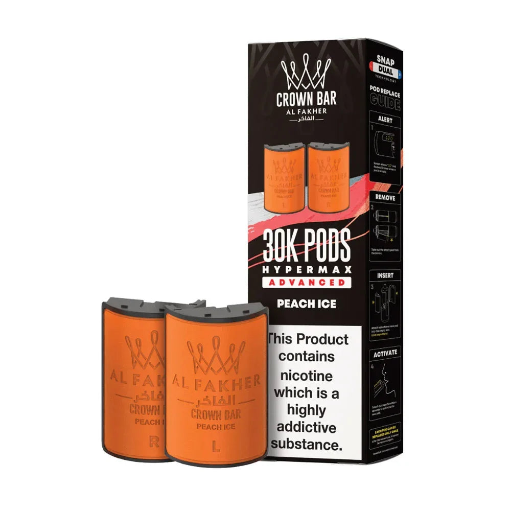 Al Fakher 30K Hypermax Prefilled Pods - Peach Ice