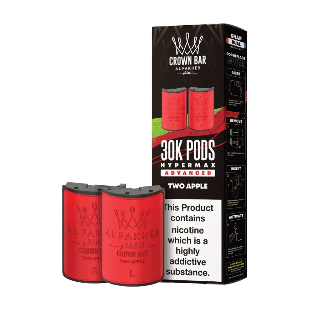 Al Fakher 30K Hypermax Prefilled Pods - Two Apple