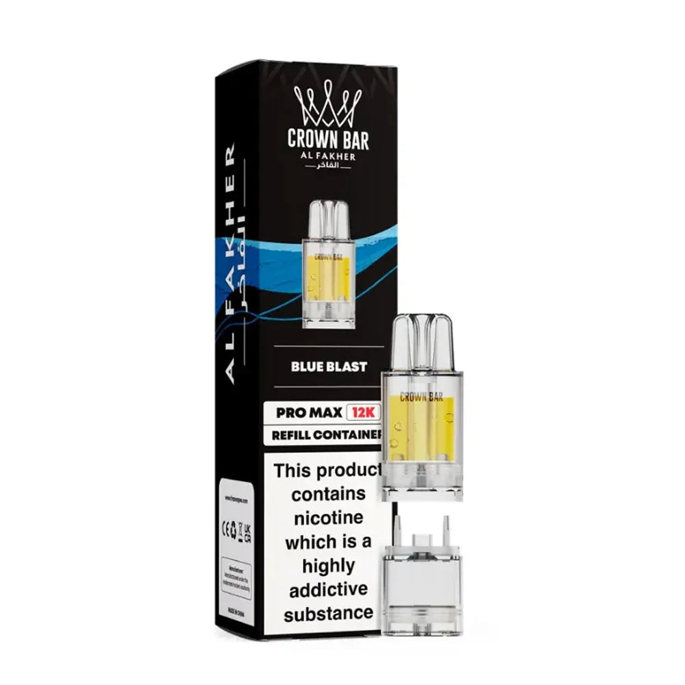Al Fakher Crown Bar Pro Max 12K Prefilled Pods - Blue Blast