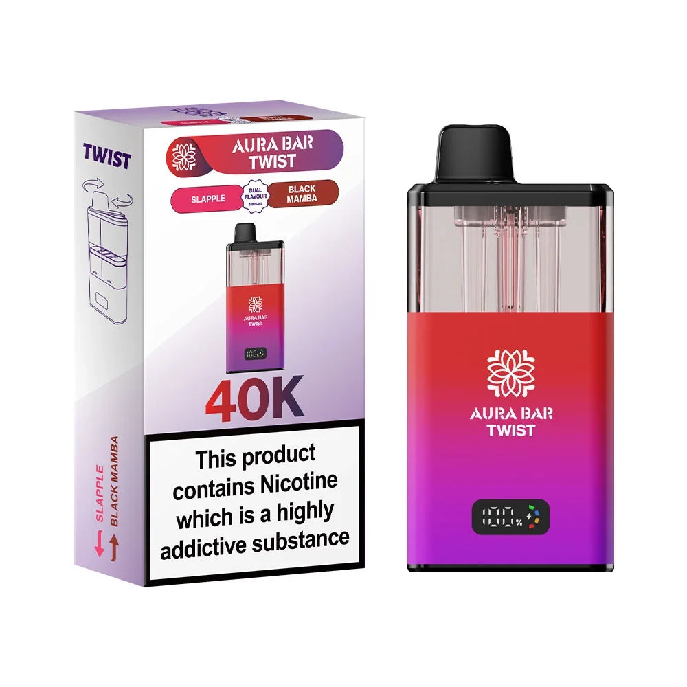 Aura Bar Twist 40K Prefilled Pod Kit - Slapple / Black Mamba