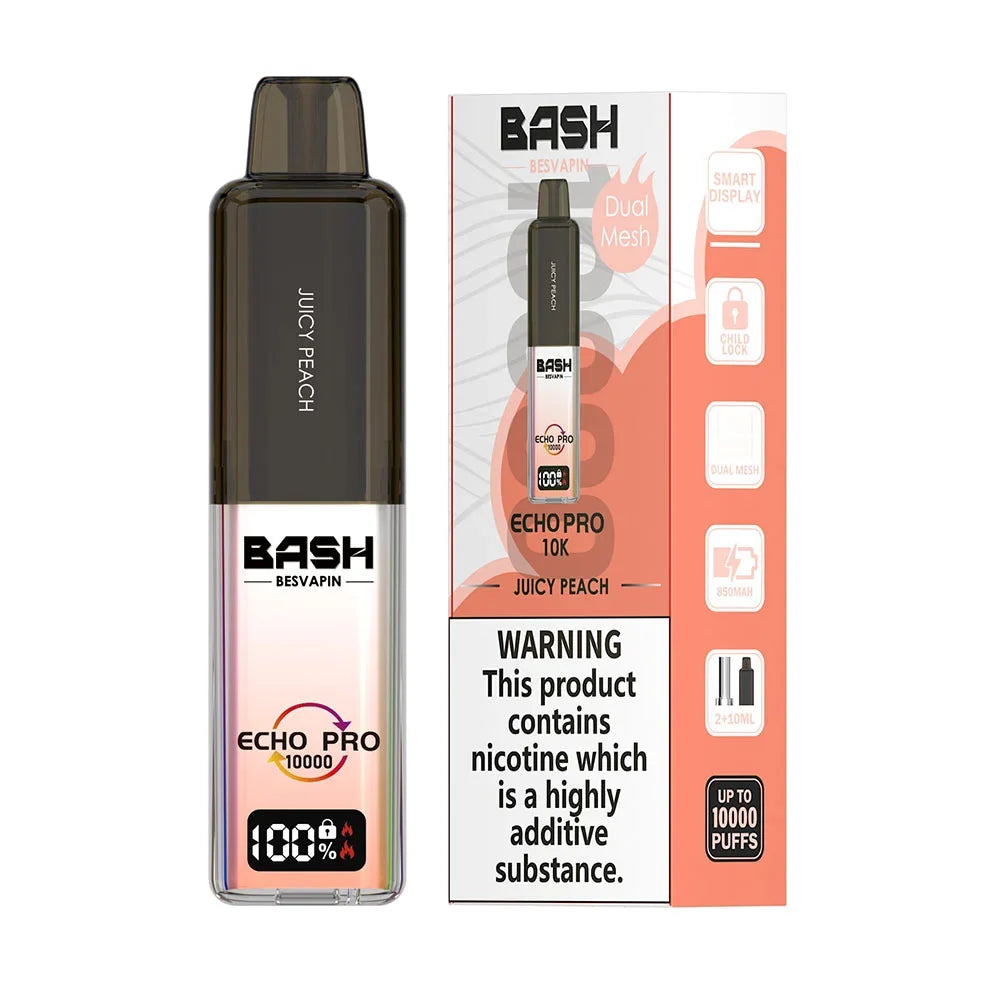 Bash Vape Echo Pro 10K Prefilled Pod Kit Juicy Peach