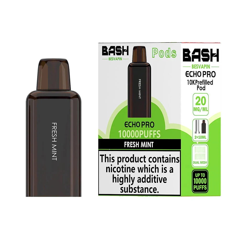 Bash Vape Echo Pro 10K Prefilled Pods Fresh Mint