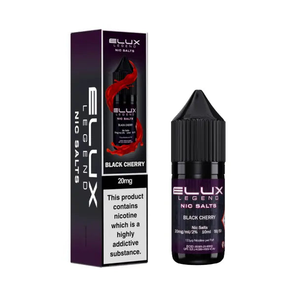 Black Cherry Elux Legend Nic Salt 10ml e-liquid bottle