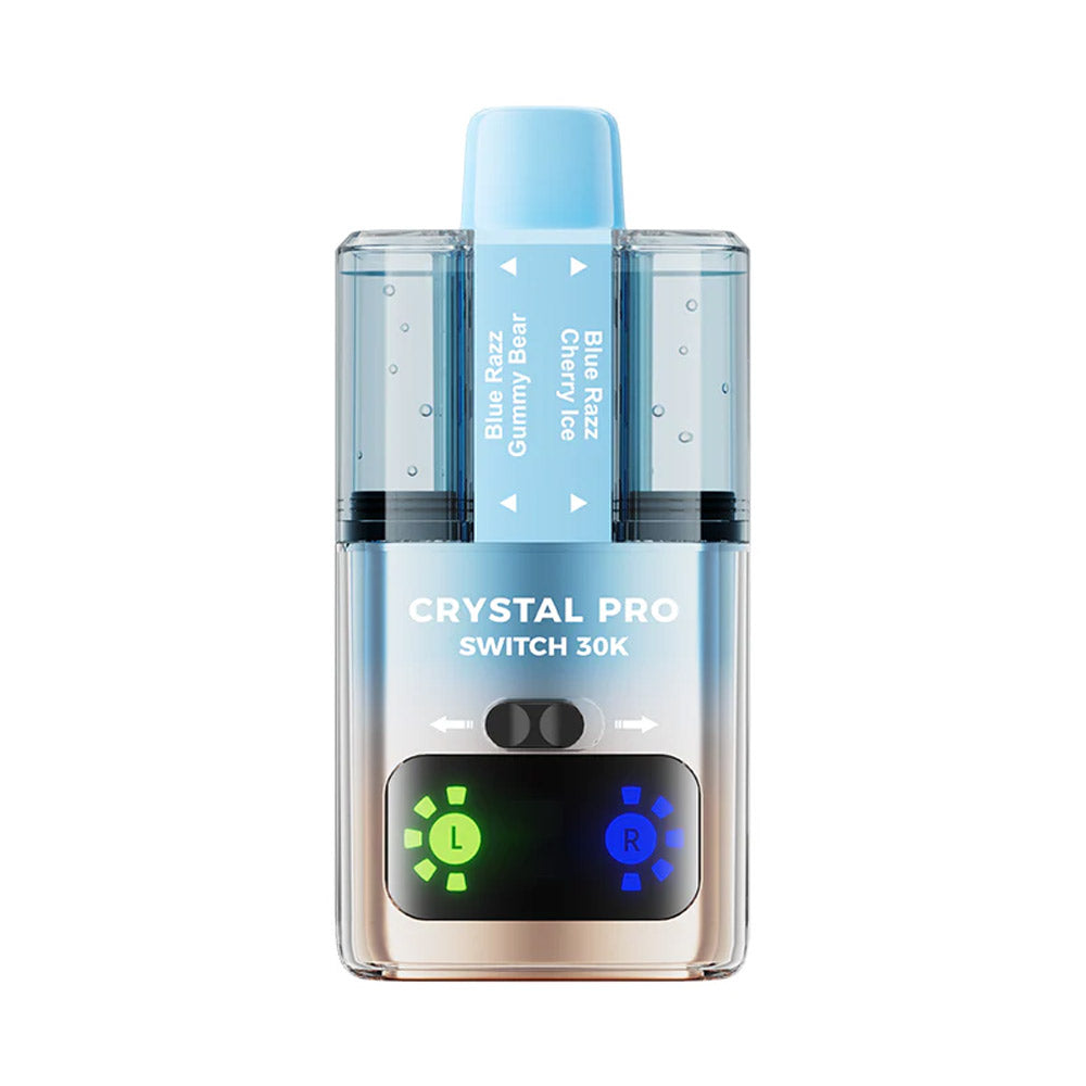Crystal Pro Switch 30K Puff Disposable Vape - Blue Razz Gummy / Blue Razz Cherry Ice