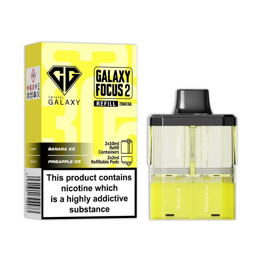 Crystal Galaxy Focus 2 30K Prefilled Pod - Banana Ice / Pineapple Ice