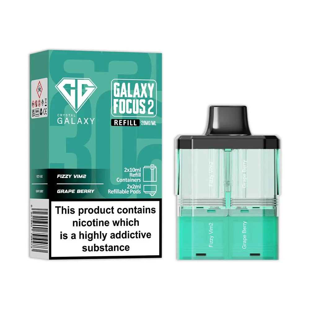 Crystal Galaxy Focus 2 30K Prefilled Pod - Fizzy Vim2 / Grape Berry