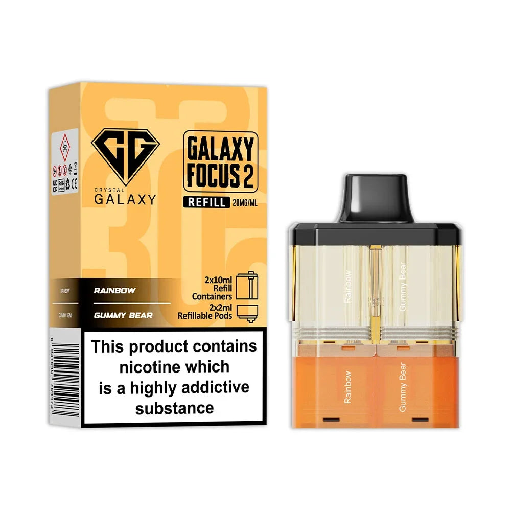 Crystal Galaxy Focus 2 30K Prefilled Pod - Rainbow / Gummy Bear