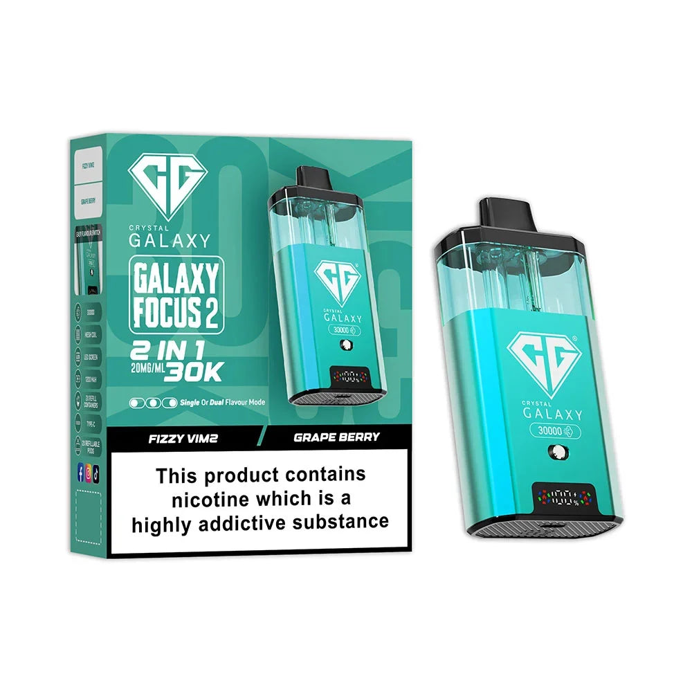 Crystal Galaxy Focus 2 30K Prefilled Pod Kit - Fizzy Vim2 - Grape Berry