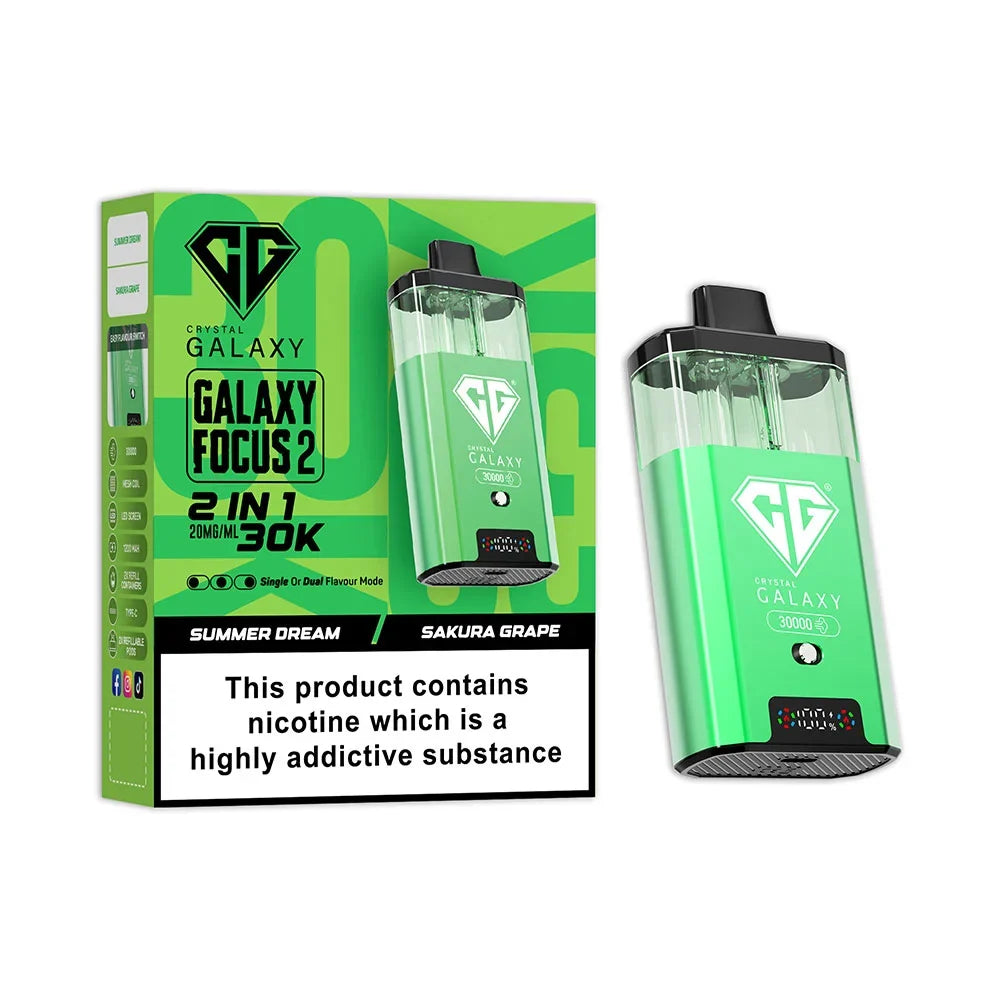 Crystal Galaxy Focus 2 30K Prefilled Pod Kit - Summer Dream / Sakura Grape