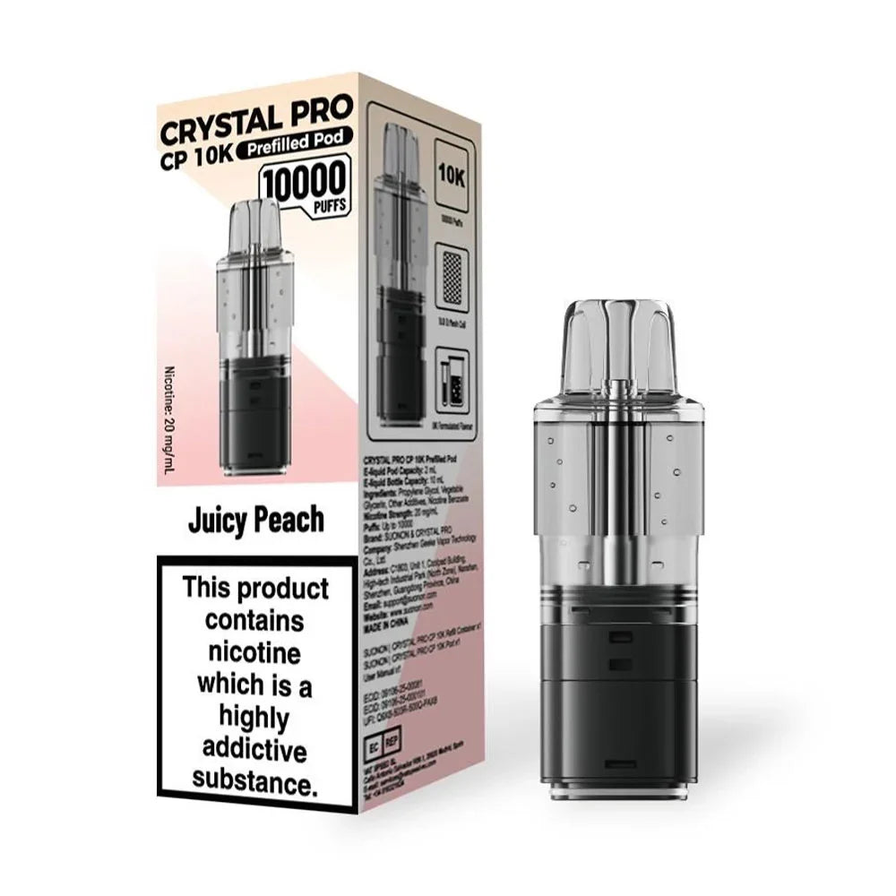 Crystal Pro CP 10K Prefilled Pods - Juicy Peach