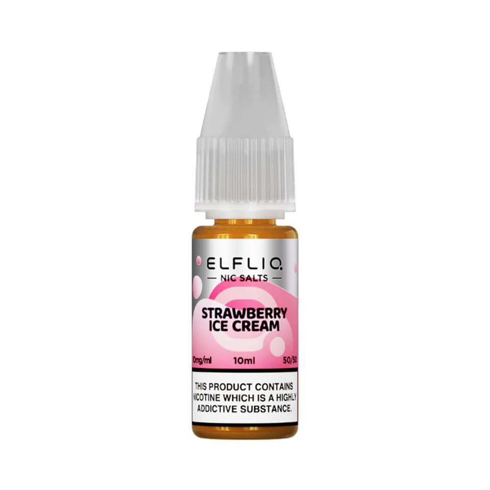 ELFLIQ Strawberry Ice Cream (Strawberry Snoow) 10ml Nic Salt E Liquid