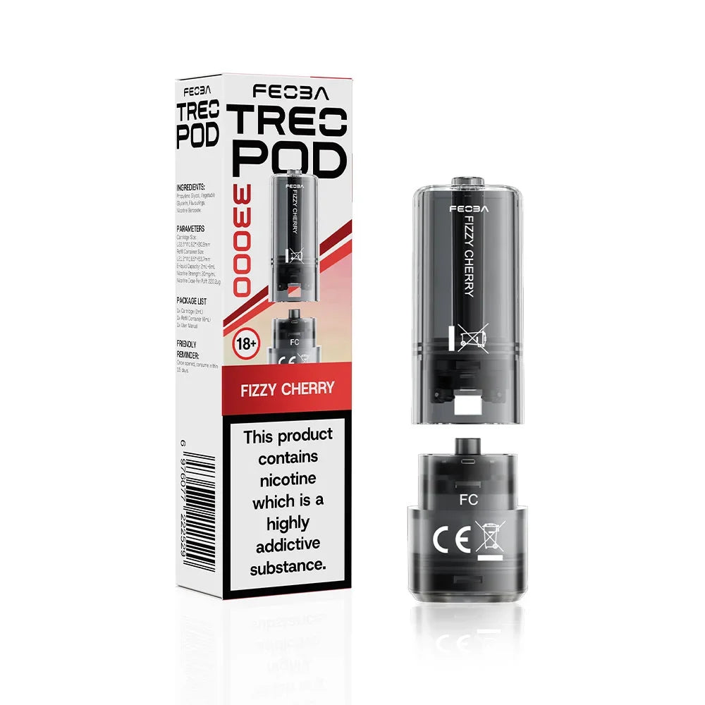 Feoba TREO 33K Prefilled Pods - Fizzy Cherry