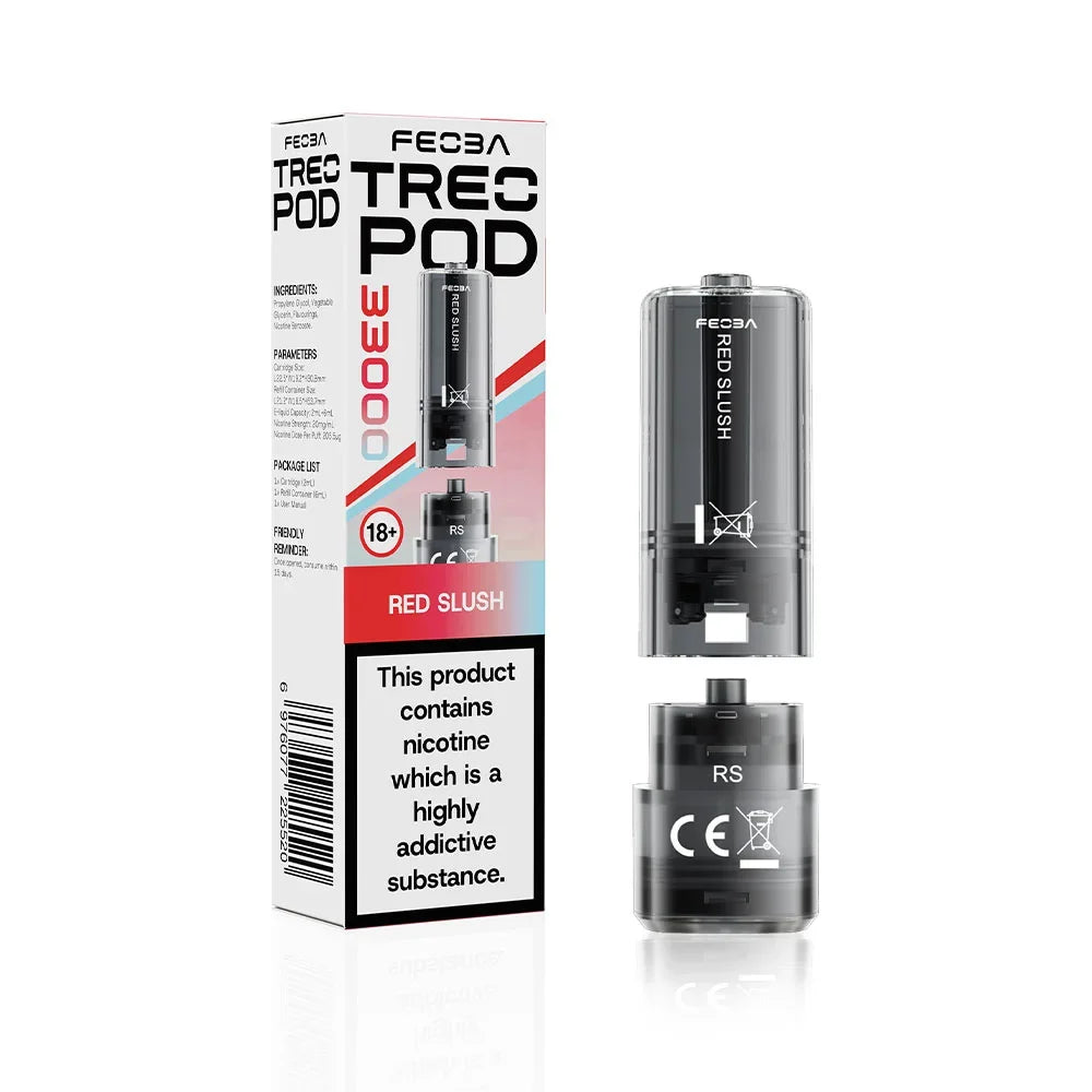 Feoba TREO 33K Prefilled Pods - Red Slush