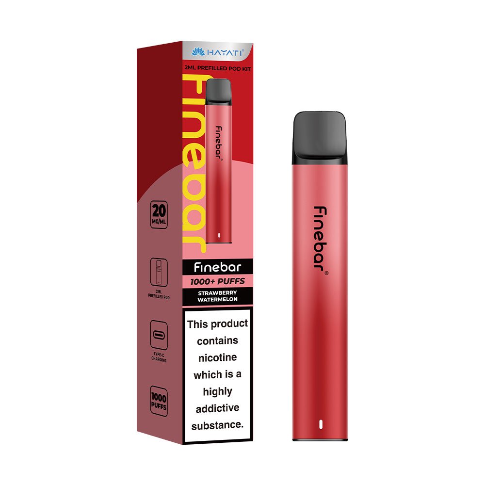 Hayati Finebar 1000 Puffs Prefilled Pod Kit - Strawberry Watermelon