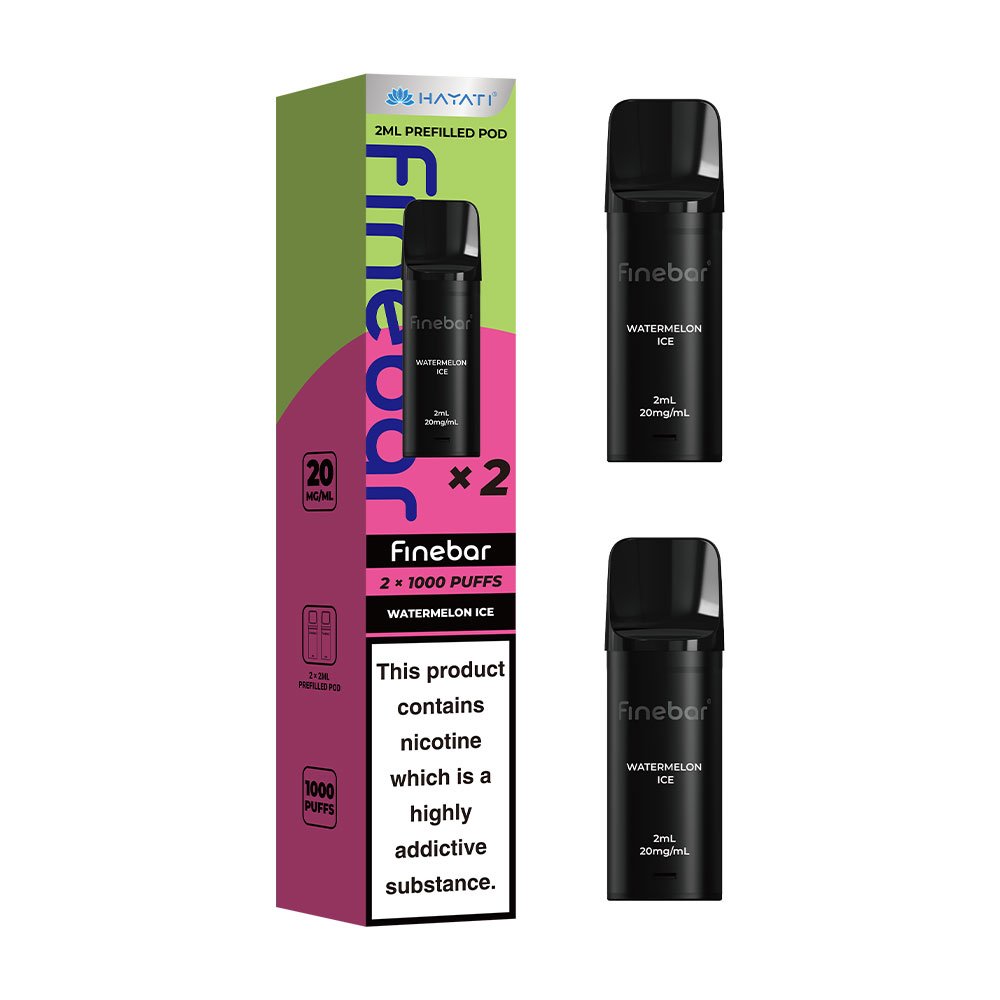 Hayati Finebar 1000 Puffs Prefilled Pods (Pack of 2) - Watermelon Ice