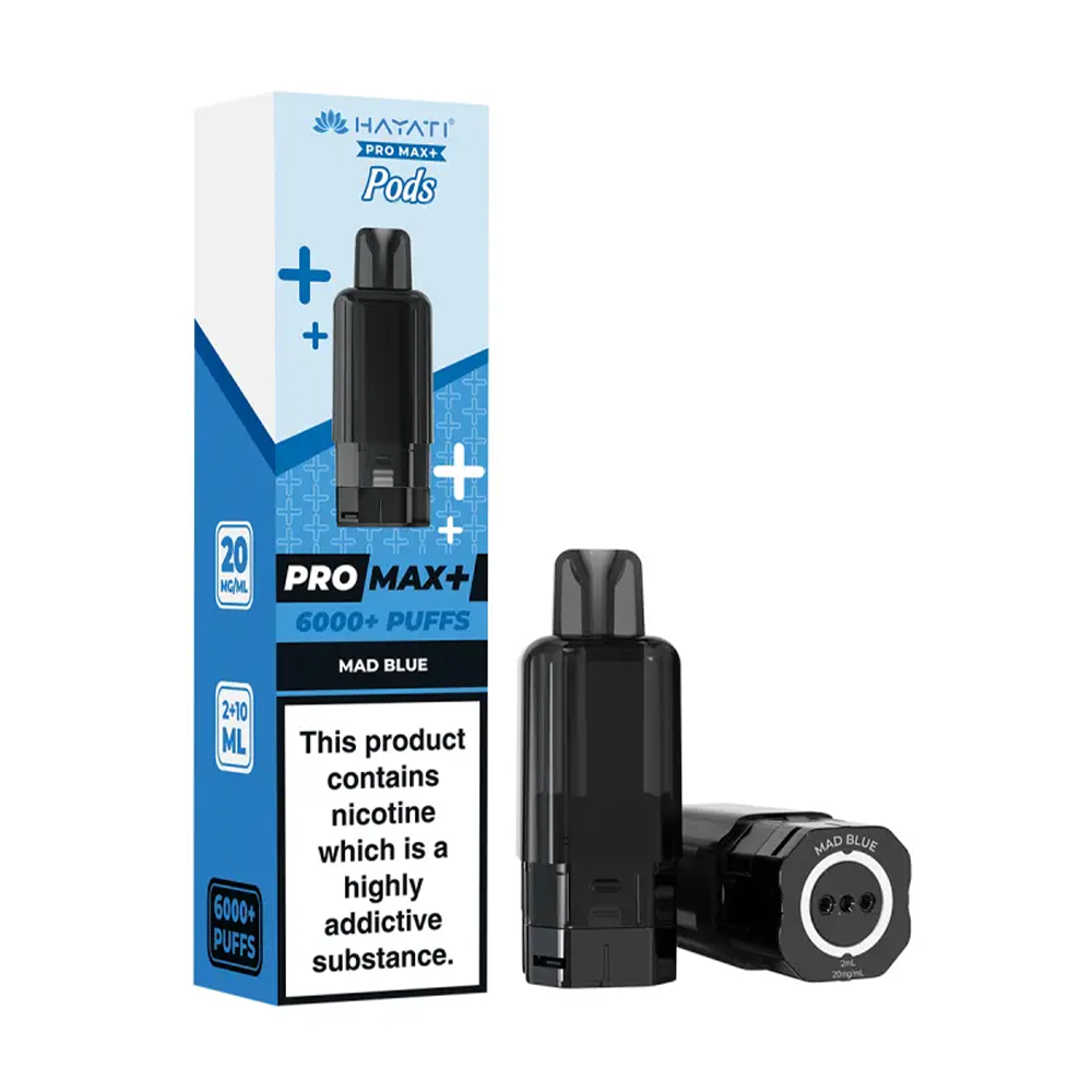 Hayati Pro Max Plus 6K Prefilled Pods - Mad Blue - Mad Blue Flavor Pods
