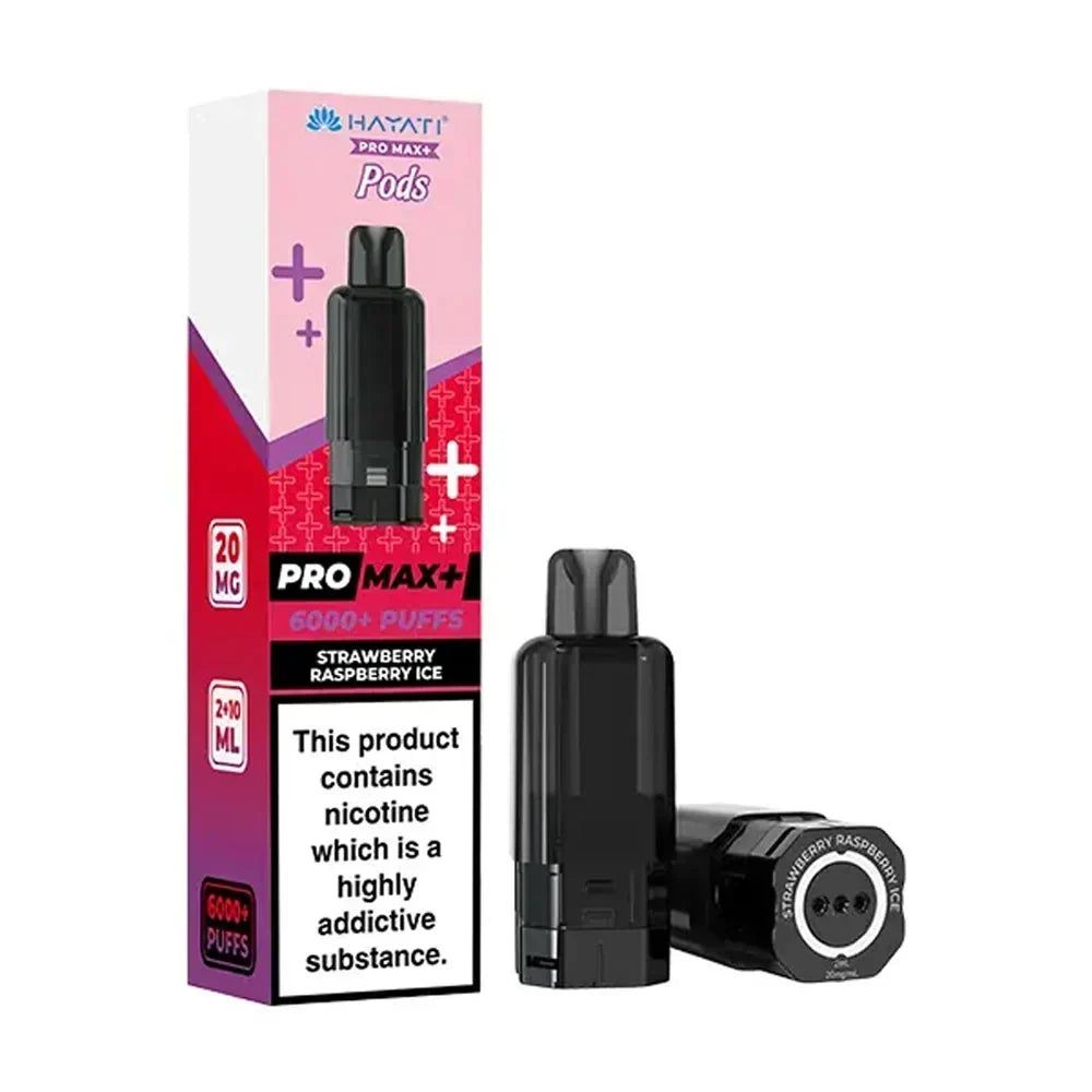 Hayati Pro Max Plus 6K Prefilled Pods - Strawberry Raspberry Ice - Strawberry Raspberry Ice Flavor Pods