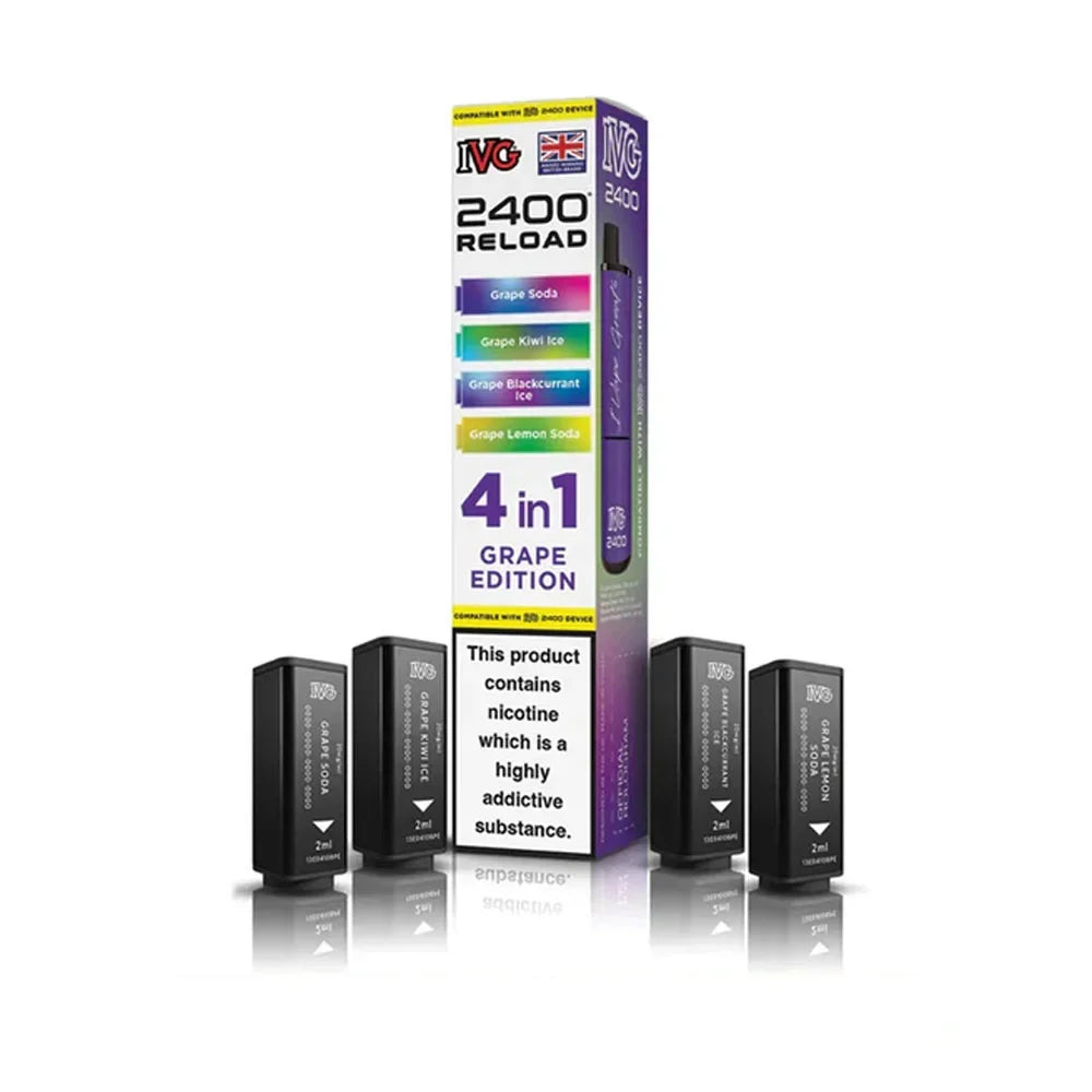 IVG 2400 Reload 4 in 1 Prefilled Pods - Grape Edition