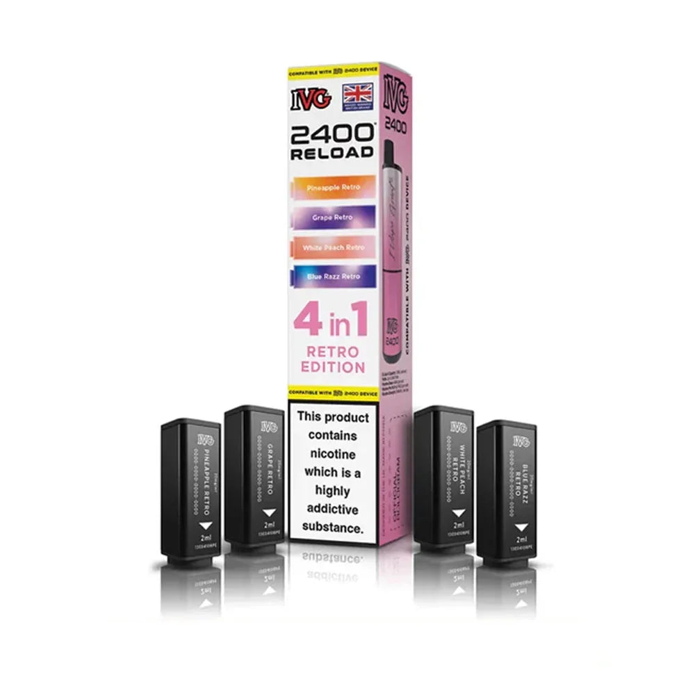 IVG 2400 Reload 4 in 1 Prefilled Pods - Retro Edition