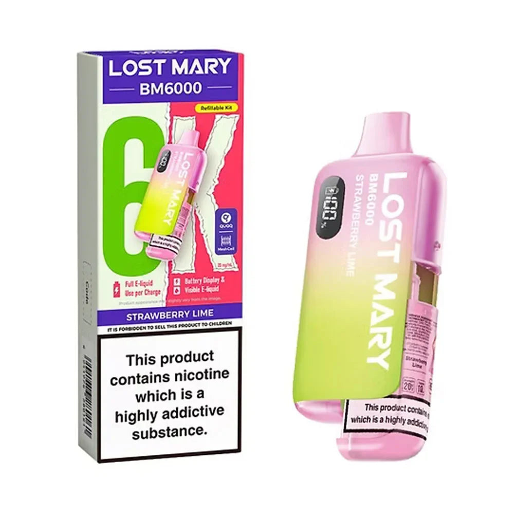 Lost Mary BM6000 Prefilled Pod Kit - Strawberry Lime