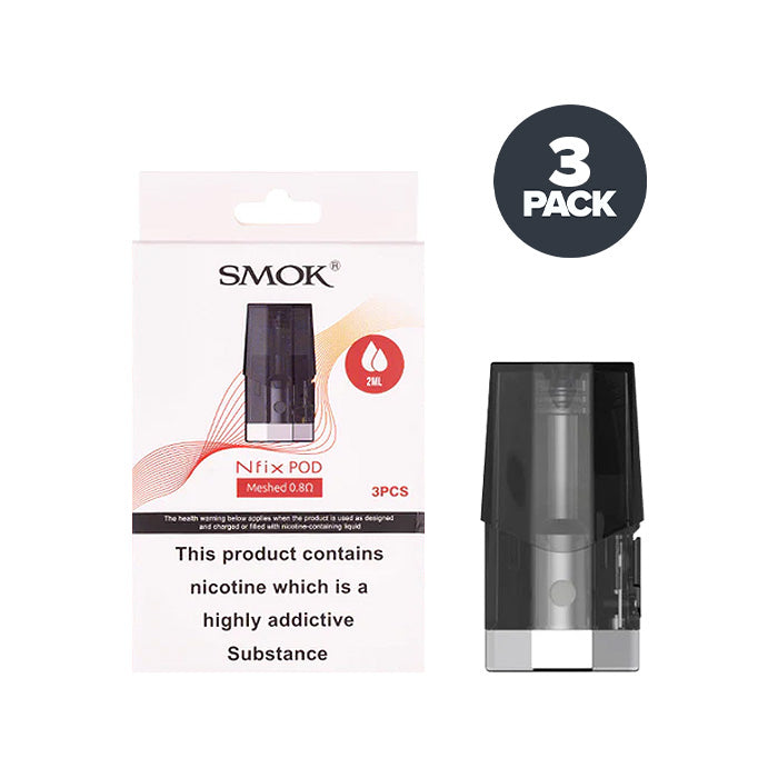 Smok Nfix Replacement Pods (Pack Of 3) - Meshed 0.8 Ohm - PACK OF 3