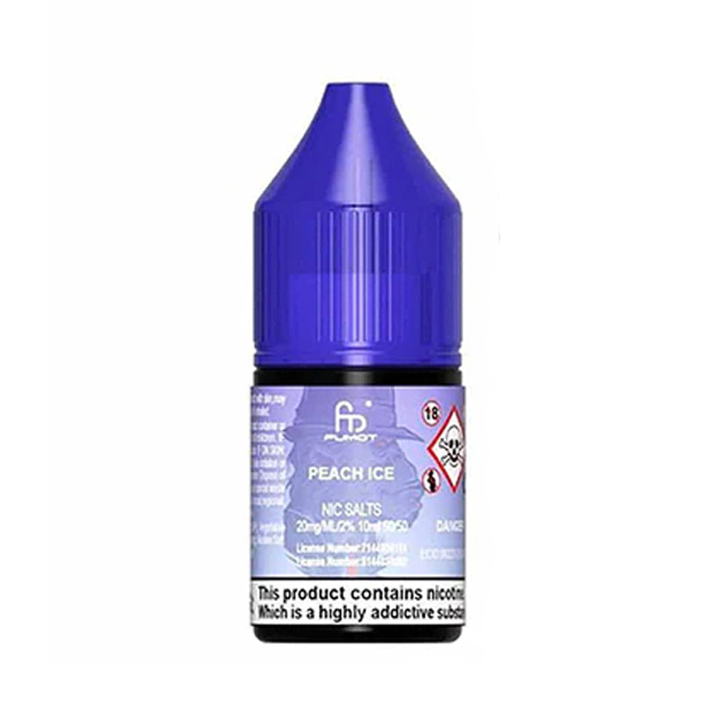 RandM Peach Ice 10ml Nic Salts Eliquid