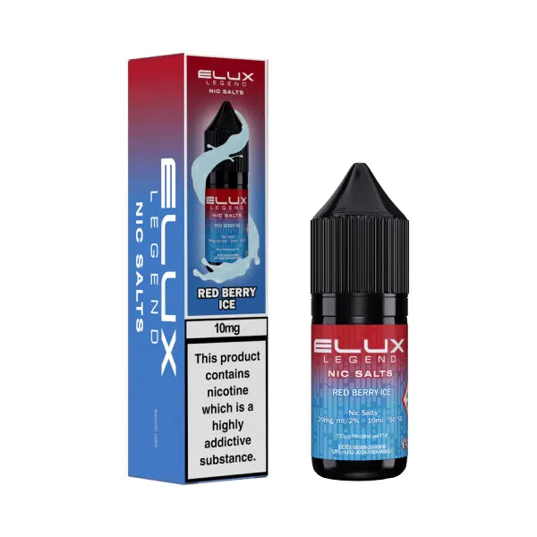 Red Berry Ice Elux Legend Nic Salt 10ml e-liquid bottle