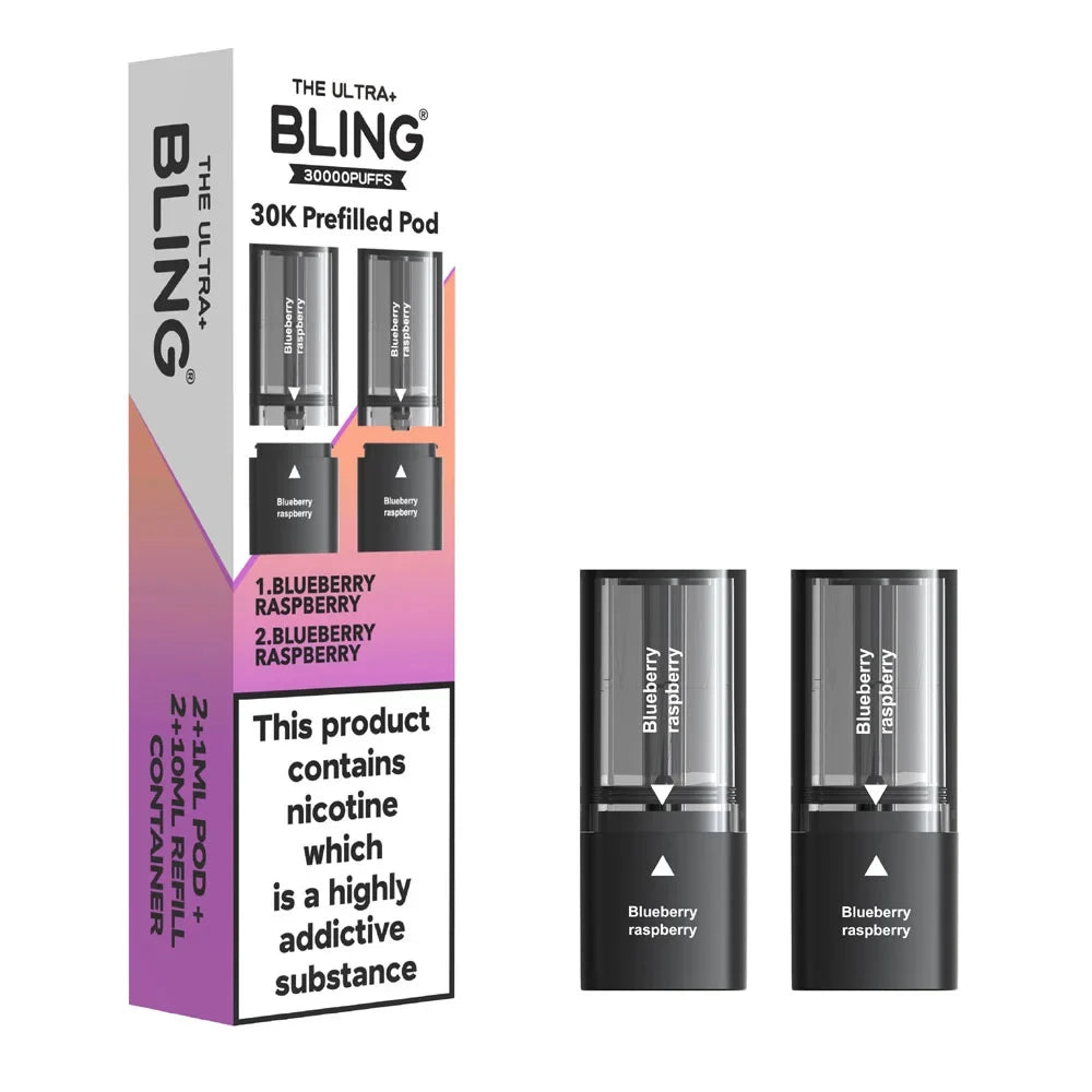 The Bling Ultra Plus 30K Prefilled Pods - Blueberry Raspberry