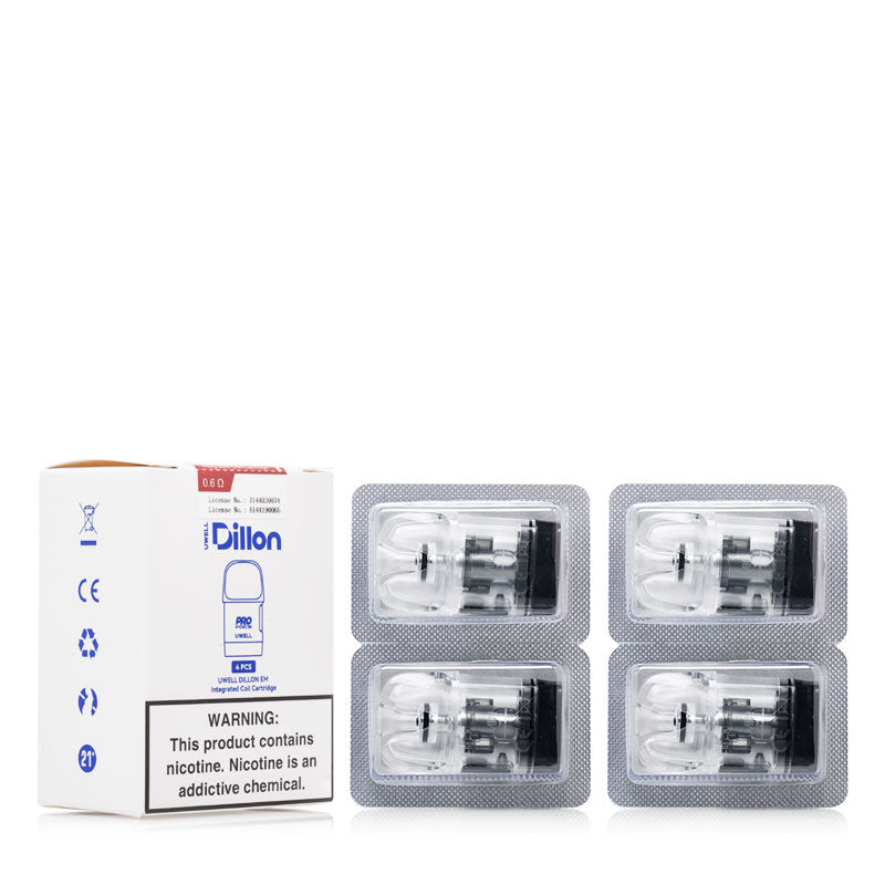 Uwell Dillon EM Replacement Pod Cartridge (Pack of 4) - 0.6 Ohm