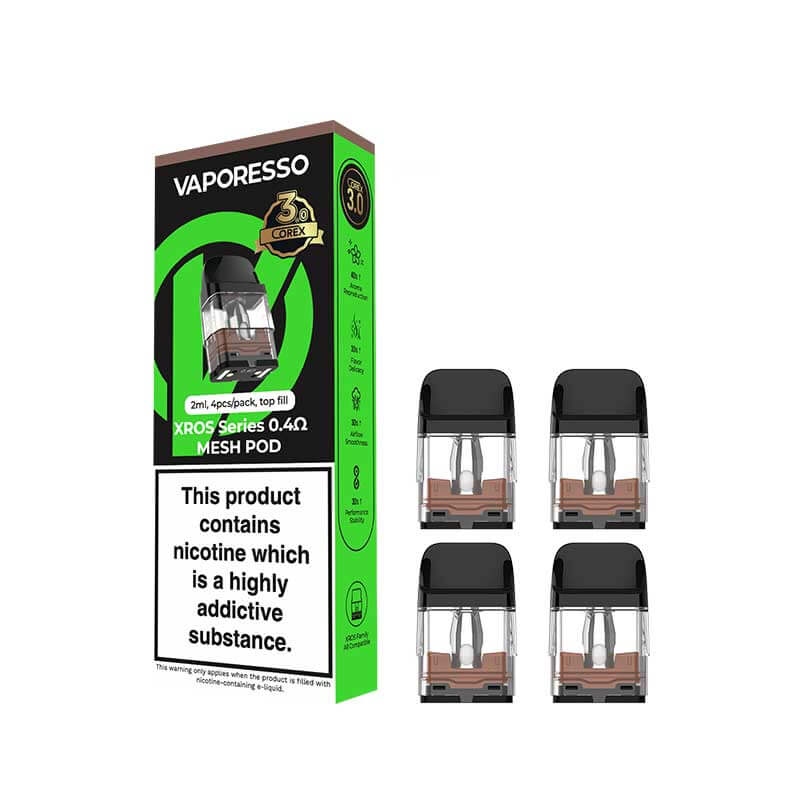 Vaporesso Xros Series Corex 3.0 Version Replacement Pods (Pack Of 4) - 0.4 Ohm