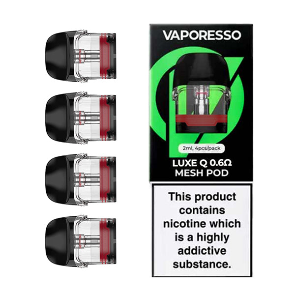 Vaporesso Luxe Q Replacement Pod (Pack Of 4) - 0.6 Ohm Mesh