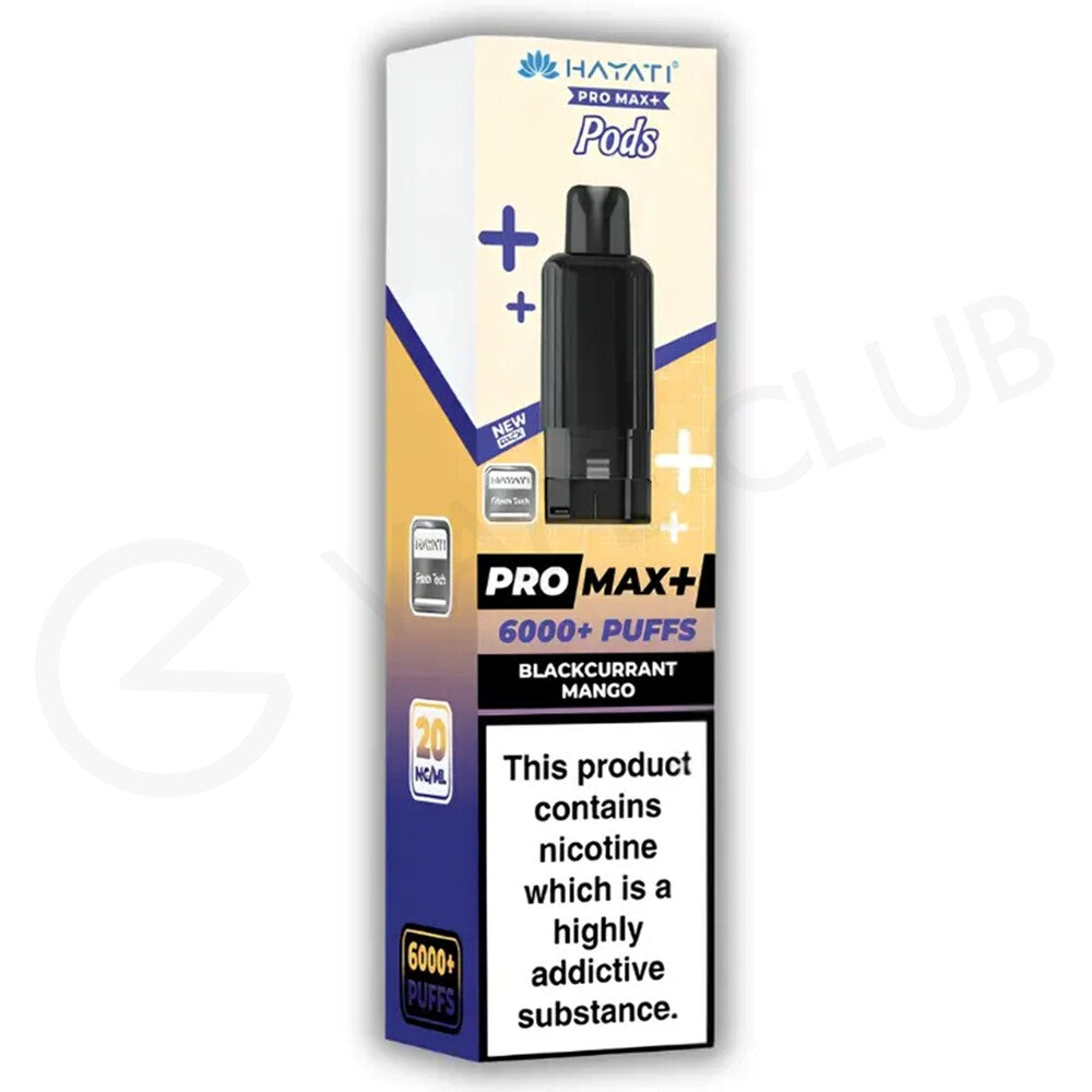 Hayati Pro Max Plus 6K Prefilled Pods - Blackcurrant Mango - Blackcurrant Mango Flavor Pods