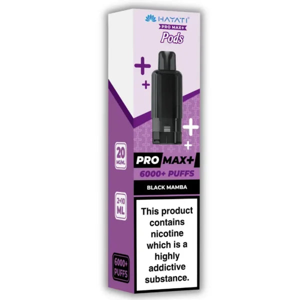 Hayati Pro Max Plus 6K Prefilled Pods - Black Mamba - Black Mamba Flavor Pods