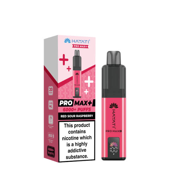Hayati Pro Max Plus 6000 Prefilled Pod Kit - Red Sour Raspberry Flavour