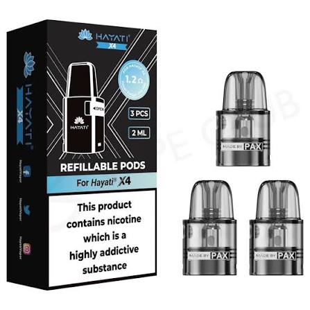 Hayati X4 Refillable Replacement Pods (Pack of 3) - 0.6 Ohm