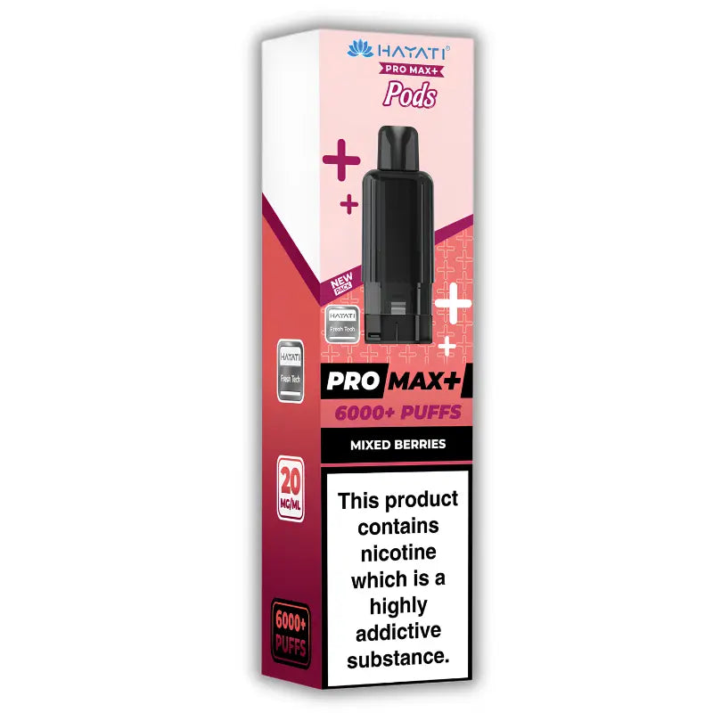 Hayati Pro Max Plus 6K Prefilled Pods - Mixed Berries - Mixed Berries Flavor Pods