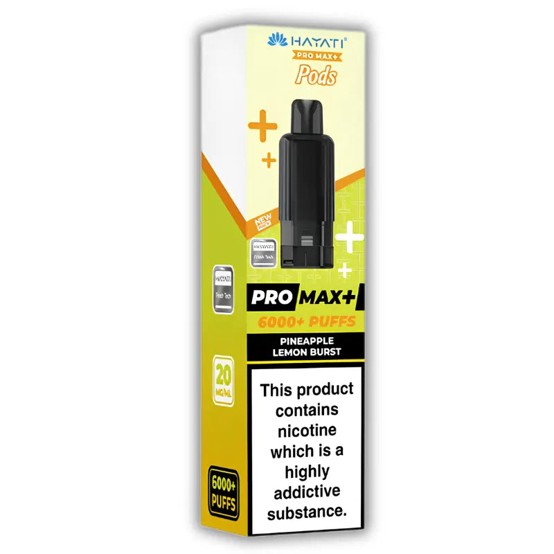 Hayati Pro Max Plus 6K Prefilled Pods - Pineapple Lemon Burst - Pineapple Lemon Burst Flavor Pods