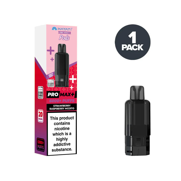 Hayati Pro Max Plus 6K Prefilled Pods - Strawberry Raspberry Mojito - Strawberry Raspberry Mojito Flavor Pods